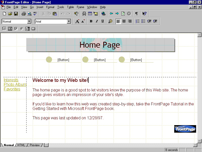 Microsoft FrontPage 98 WYSIWYG Editor (1998)